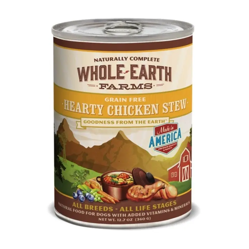 Whole Earth Farms Chicken Stew Can Dog Food 12pk