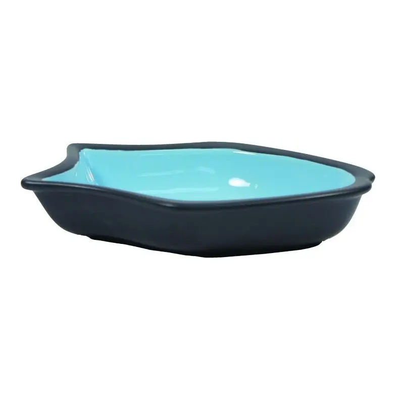 SPOTVienna Fishy Cat Dish 7in Blue