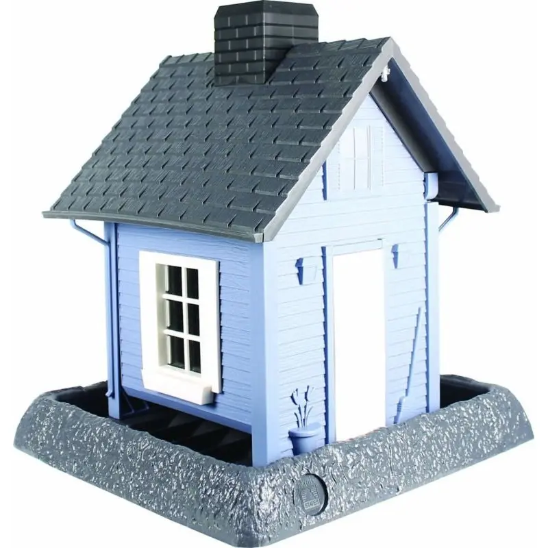 Village Cottage Bird House 5lb Blue/Gray/White