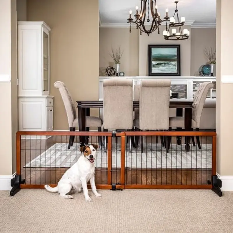 Carlson Pet Freestanding Extra Wide Wood Pet Gate