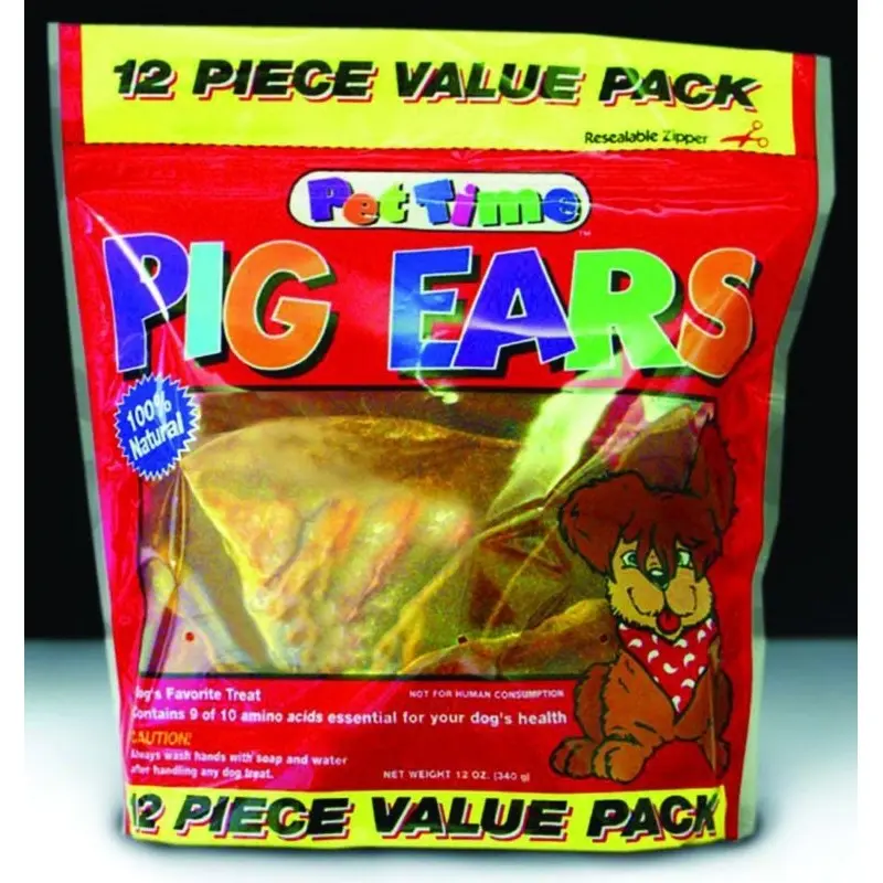 Snooter Smoked Pig Ears Bulk 12 PACK