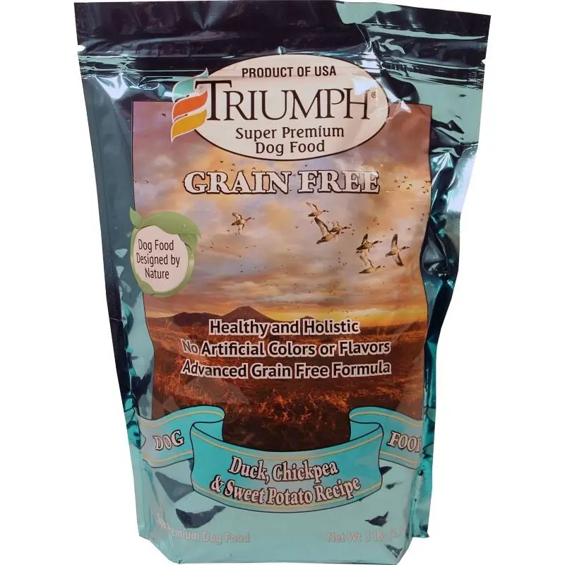 Triumph Grain Free Recipe Dog Food 3lb Duck