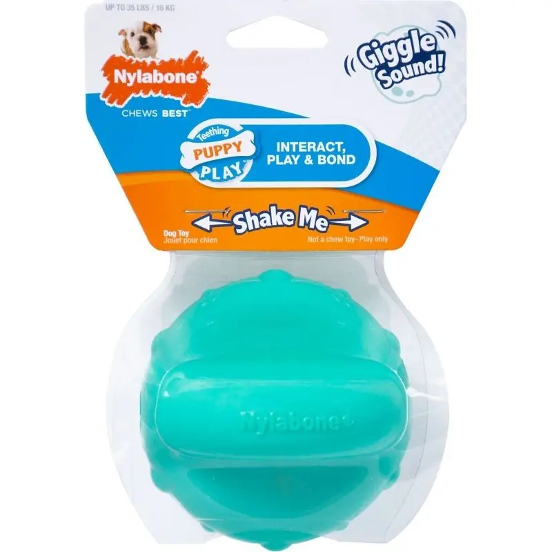 Nylabone Puppy Play Giggle Ball Medium Green