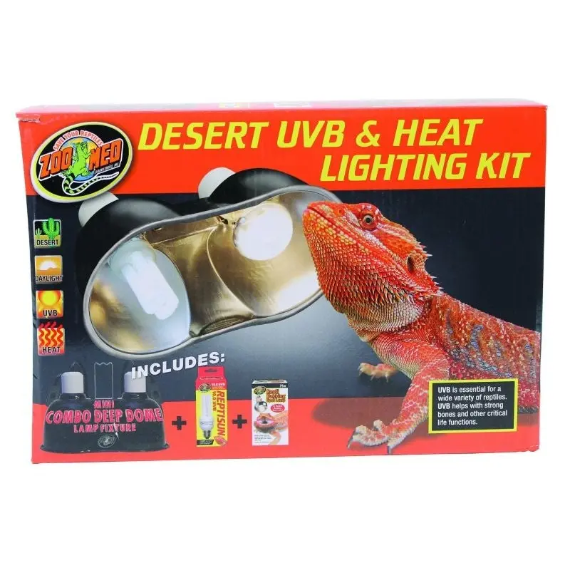 Zoo Med Desert Uvb And Heat Lighting Kit