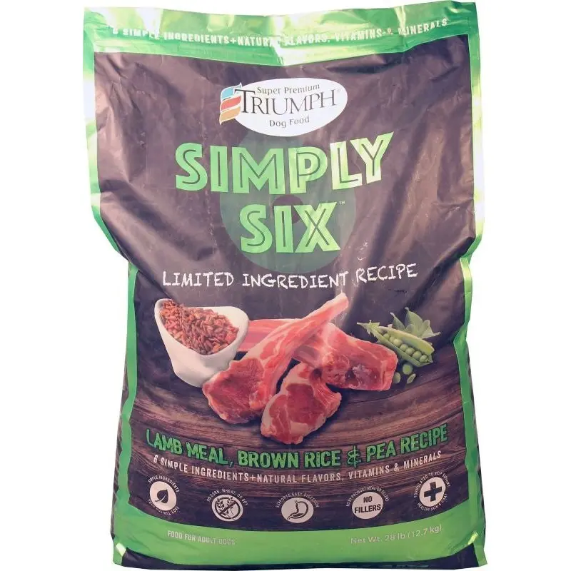 Triumph Simply 6 Limited Ingredient Dog Food 28lb