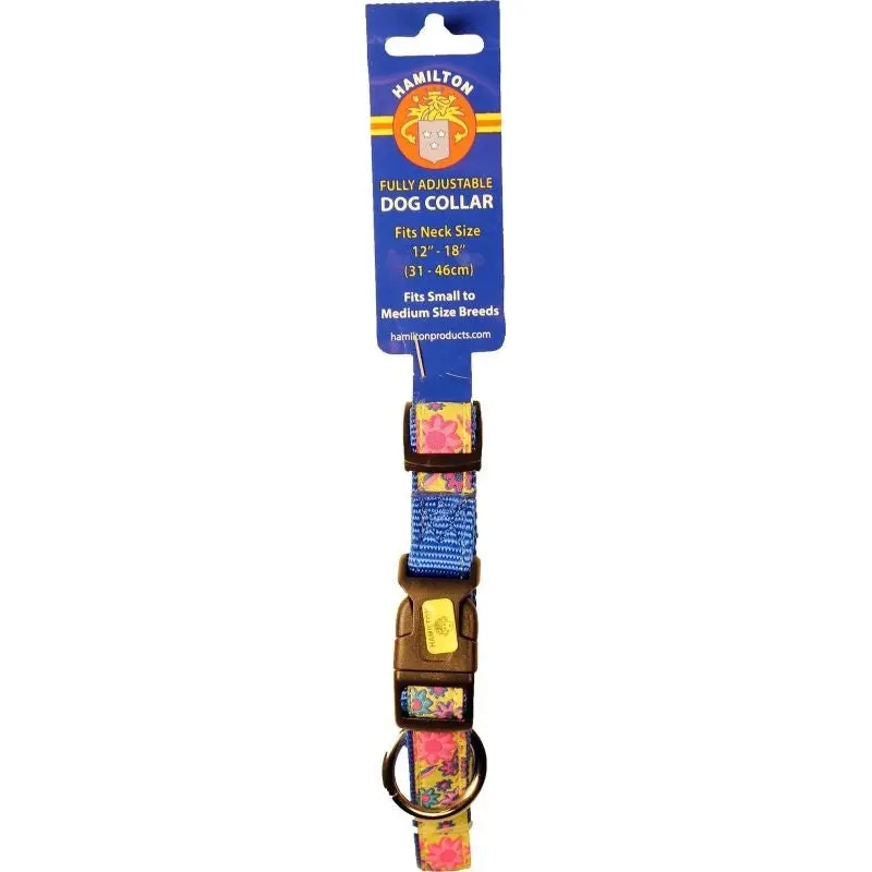 Ribbon Overlay Adjustable Dog Collar 5/8x12-18 Grn