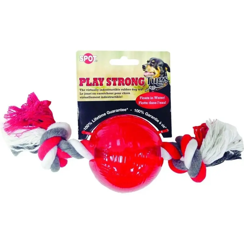 Spot Play Strong Tugs Bone Ball Rope Large Red