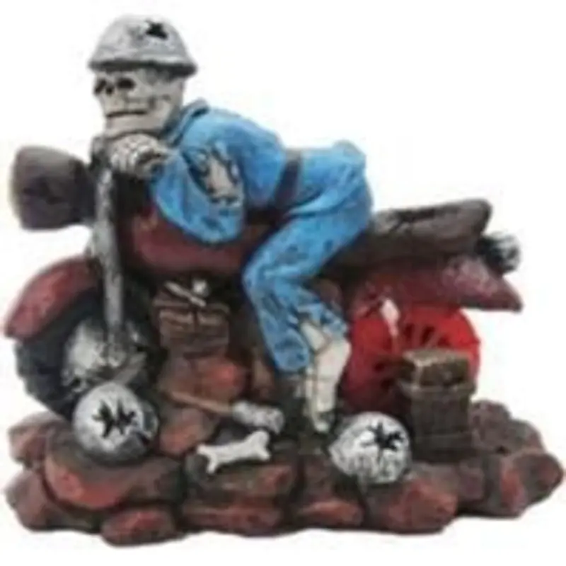 Underwater Motorcycle Skull 6x3x5