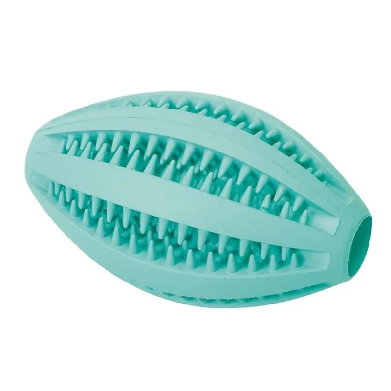 Weaver Rubber Treat Ball Blue Oval Average Blue
