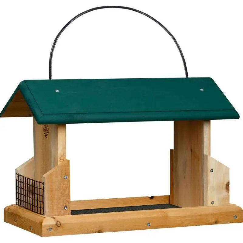 1000 West Cedar Open Feeder with Suet Holder Green
