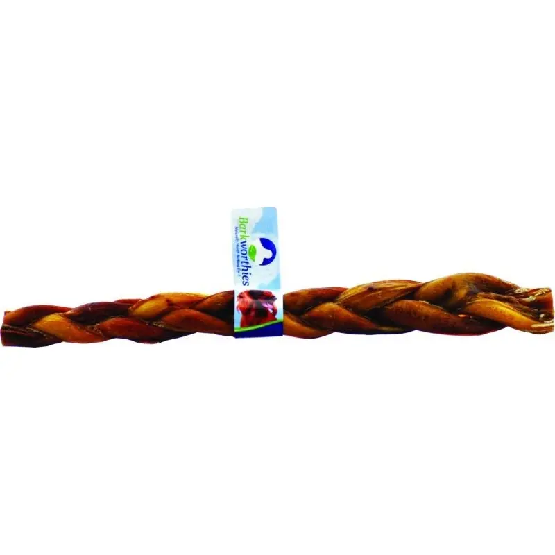 Barkworthies Braided Bully Stick Dog Chew