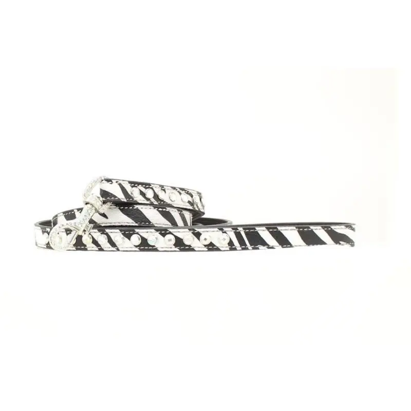 Blazin Roxx Blinged Leash 6ft Zebra