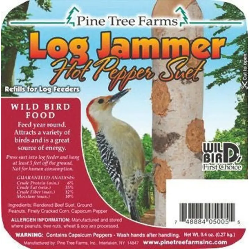 Log Jammers Wild Bird Food 9.4oz/3 Pack Hot Pepper
