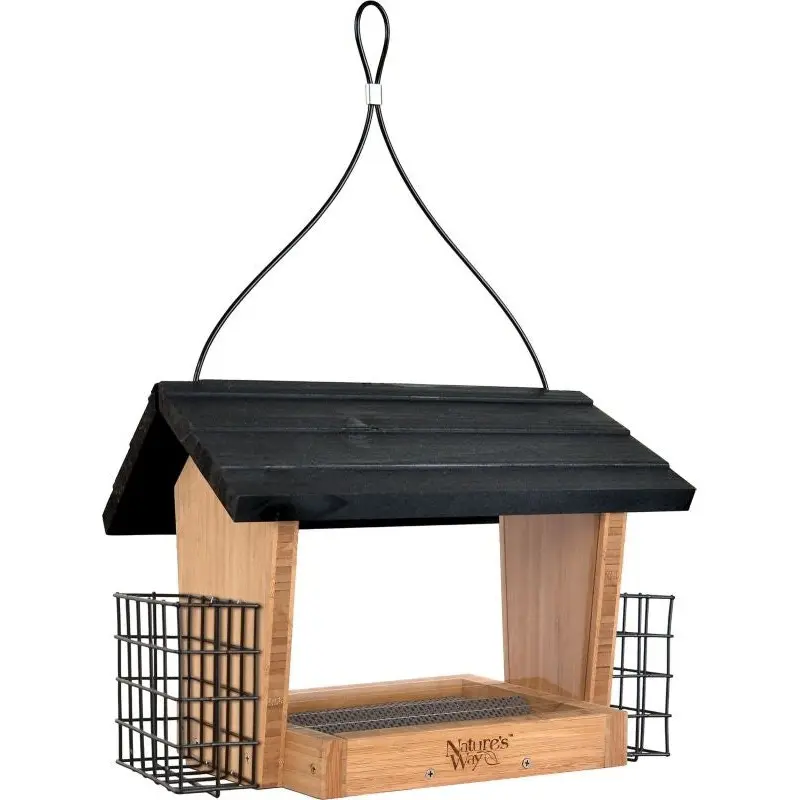 Natures Way Hopper Feeder Bambo With Suet Cages