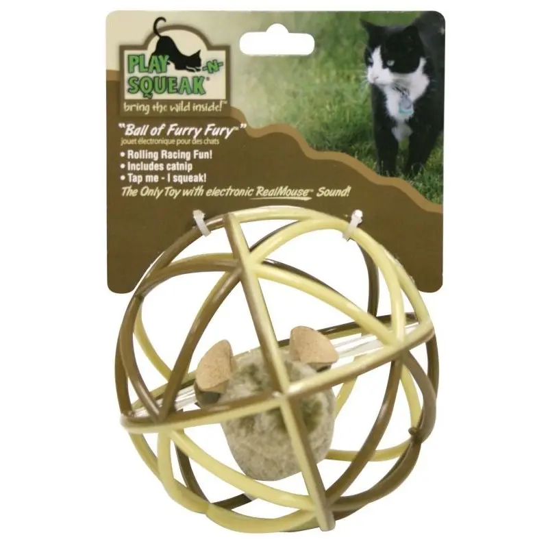 Our Pets Play-N-Squeak Floor Toys Furry Fury