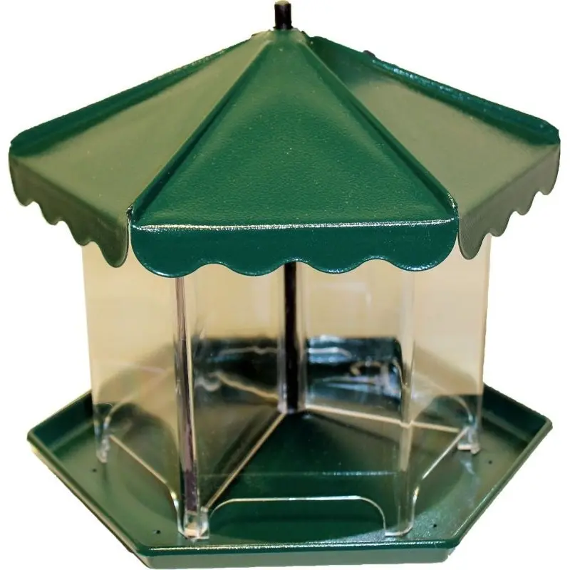 Mini Triple Bin Party Seed Feeder 5.5lb Green