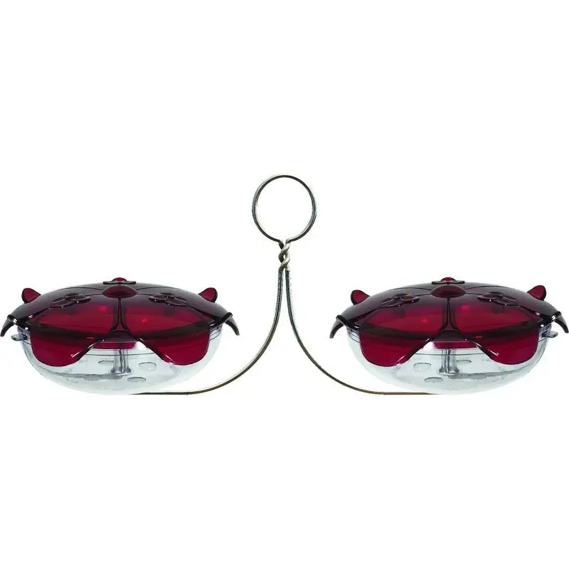 Droll Ruby Sipper Duo Hanging Hummingbird Feeder