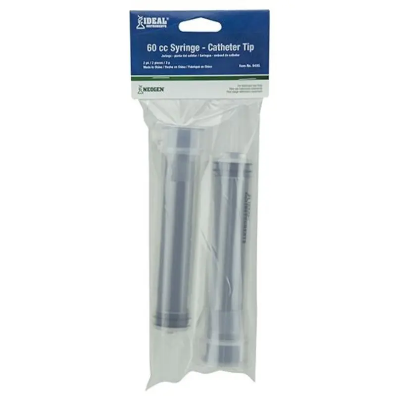 Ideal Disposable 60cc Catheter Tip Syringe 2 Pack