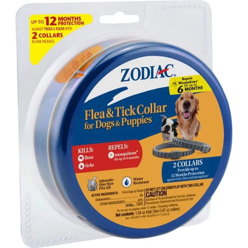 Zodiac Flea and Tick Collar For Dog/Puppies 2 PK
