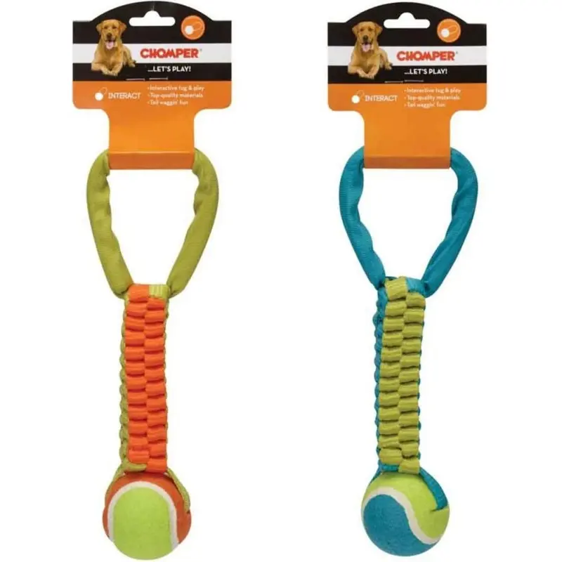 Chomper Braided Tennis Ball Tug Toy