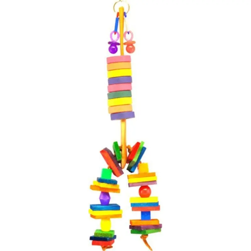 Happy Beaks Wooden Spoon with Bagel Blocks/Beads LG