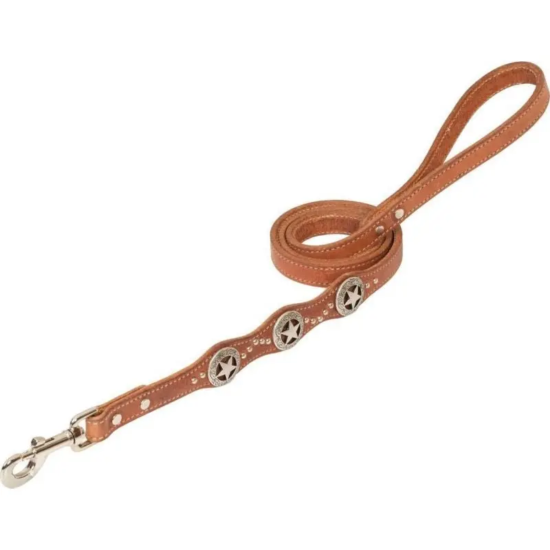 Weaver Texas Star Leash 3/4 X 4ft Russet