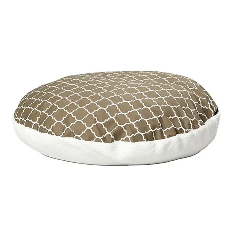 Quiet Time Teflon Brown Round Dog Bed
