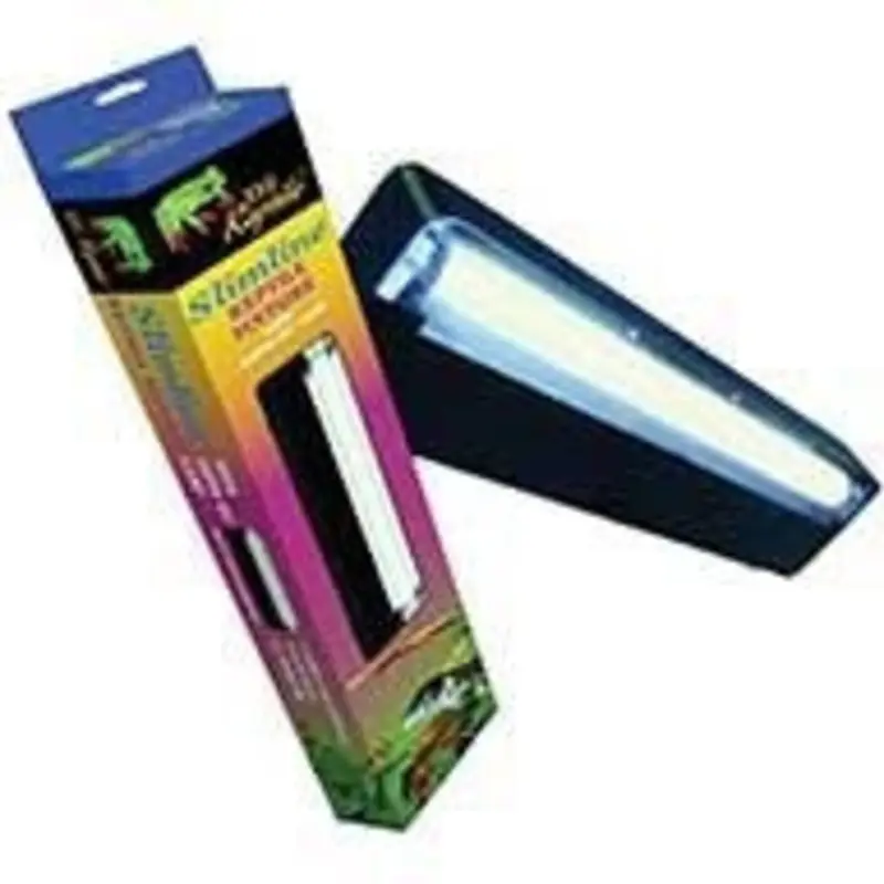 Slimline Reptile Fixture with Super Uv Lamp 18in Blk