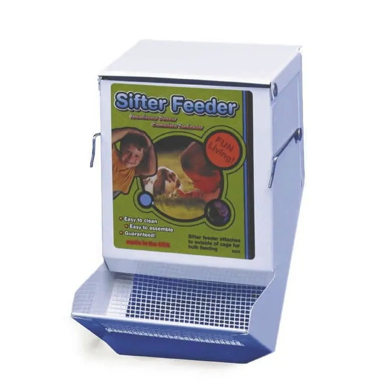 Sifter Feeder With Lid For Small Animals 5 White