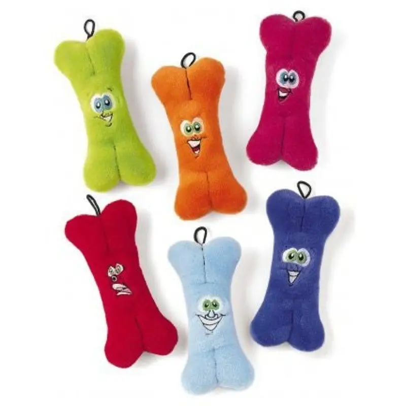 SPOT Plush Bone with Face Dog Toy