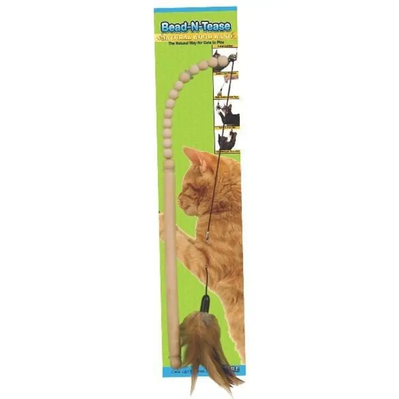 Bead-N-Tease Cat Wand Toy Nat