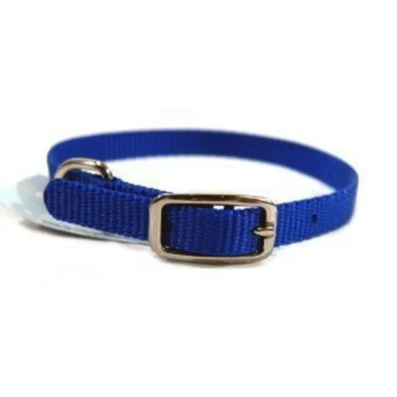 Single Thck Nyln Dlx Dg Collar 3/8 X12 Blu