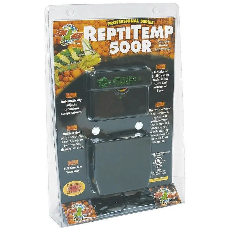Repti Temp Remote Sensor Thermostat 12x2x8 Black