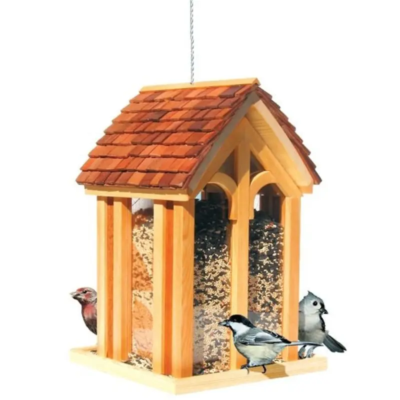 Perky Pet Mountain Chapel Wood Feeder