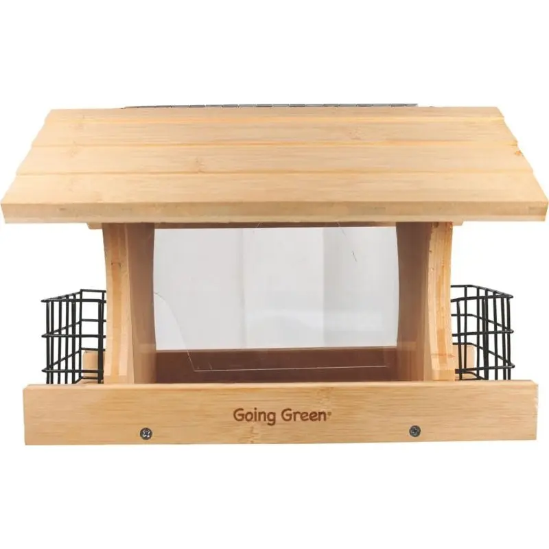 Audubon Bamboo Feeder With Suet Cages 4Lb Nat
