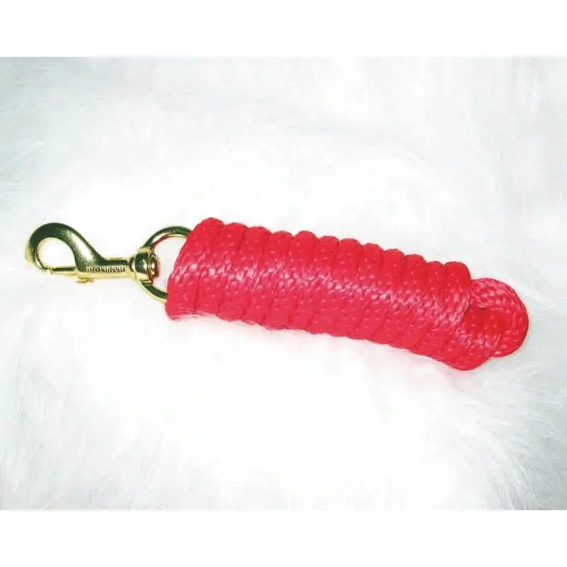Rope Lead With Bolt For Dogs 10 Ft Red