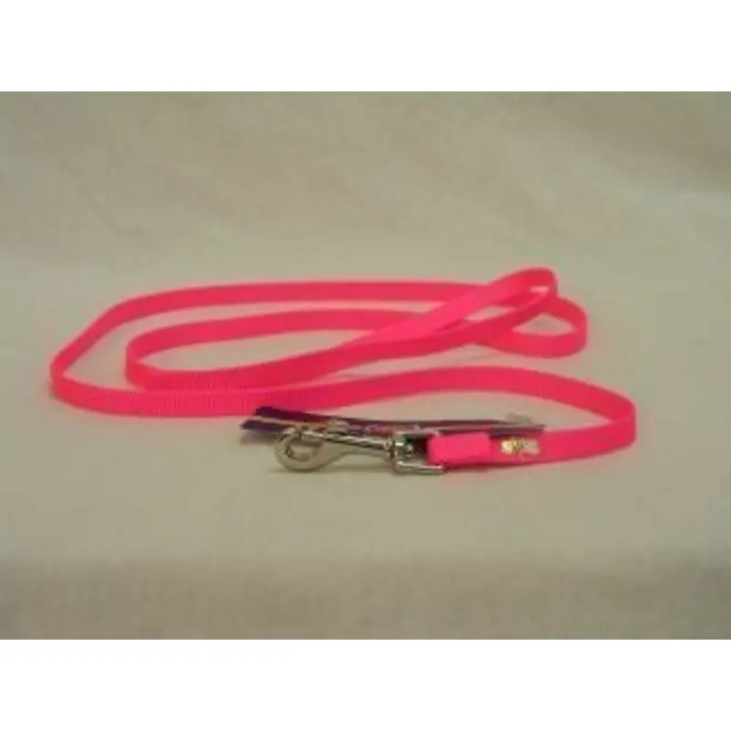 Lead Sngl Thck Nyln With Swvl Snp 3/8 X6 Hot Pink