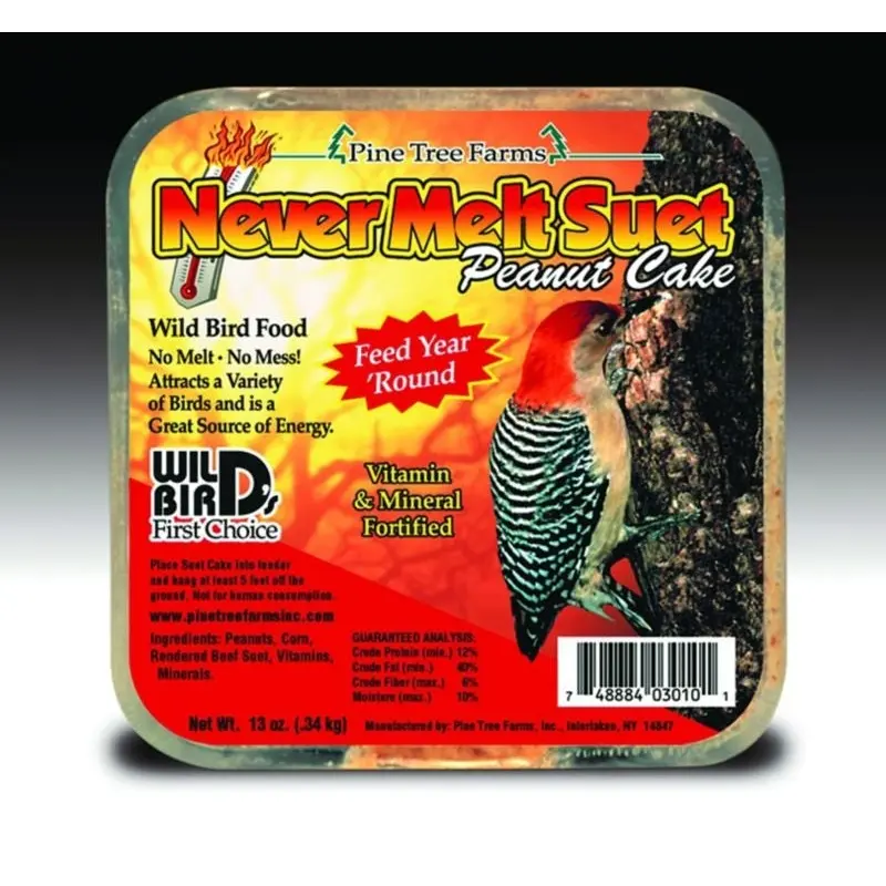 Pine Tree Never Melt Suet Cake 13oz Peanut Butter
