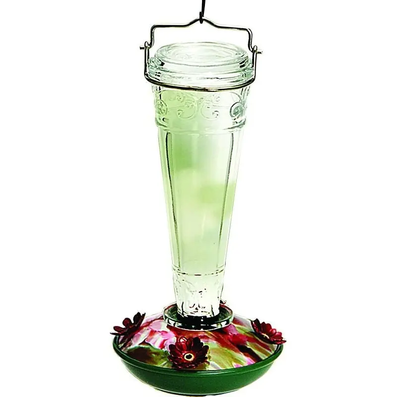 Audubon Decorative Glass Hummingbird Feeder 8oz