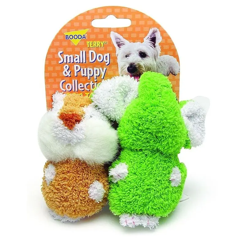 booda Terry Small Dog/Puppy Toy 2 Pack Steel