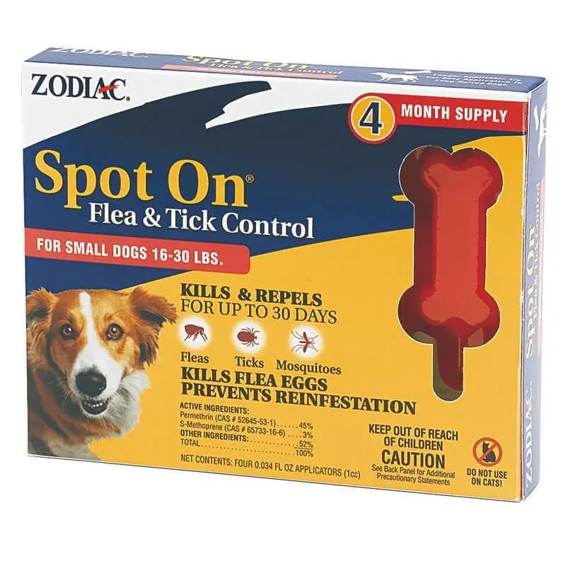 Zodiac Spot On Flea / Tick Control For Dogs SM