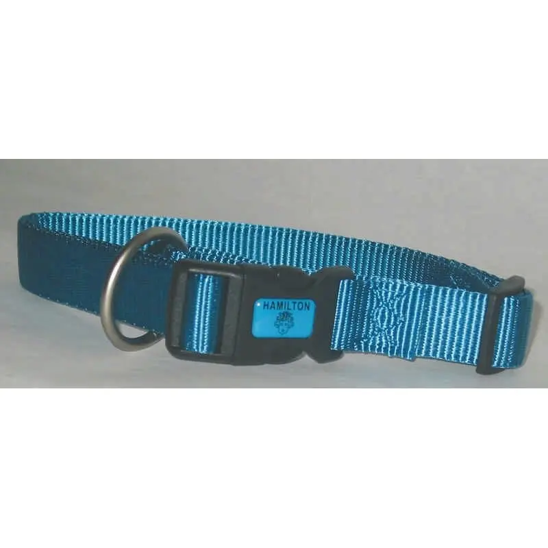 Adjustable Dog Collar 3/4 X16-22 In Blu