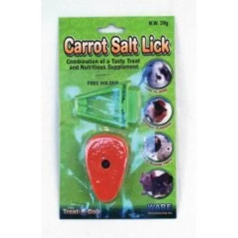 Carrot Salt Lick For Small Animals Assorted