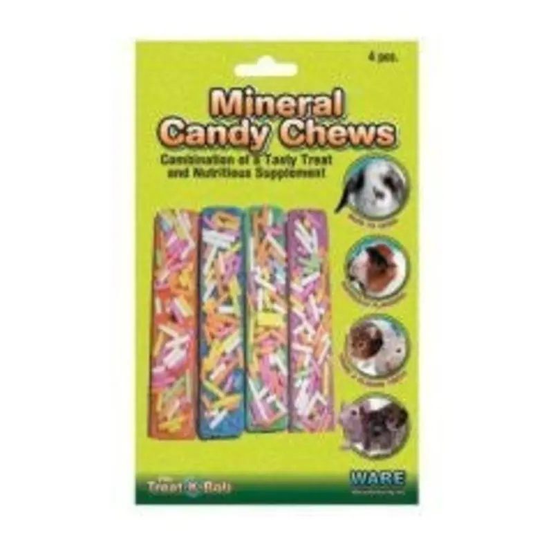 Small Animal Mineral Candy Chews 4 Pieces Assorted