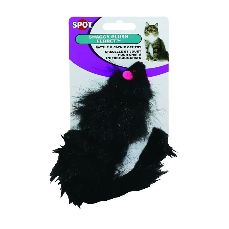 Spot Shaggy Plush Ferrett Cat Toy 5