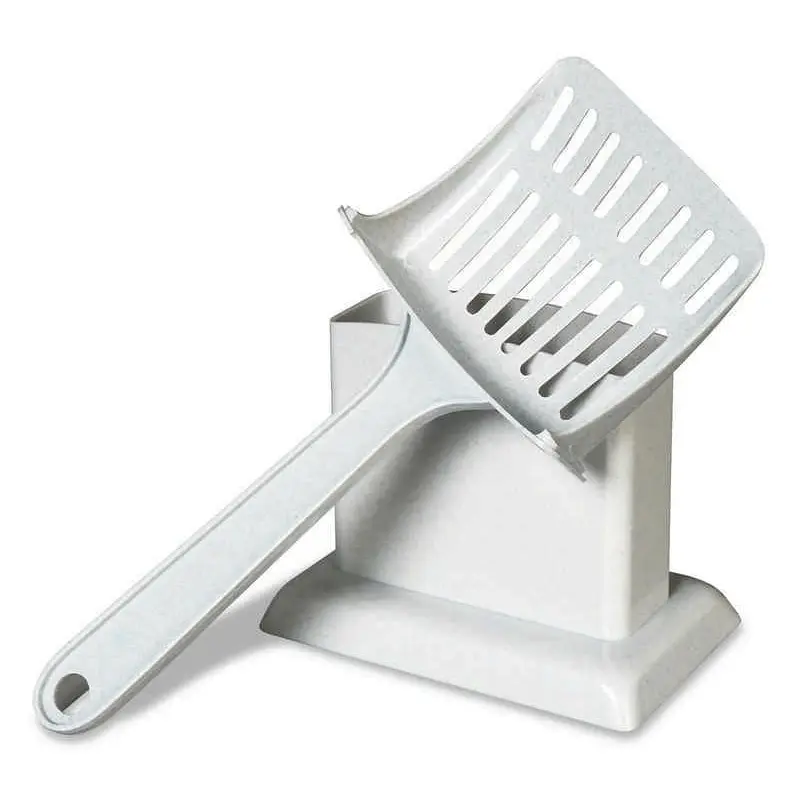 Litter Scoop Stand In white
