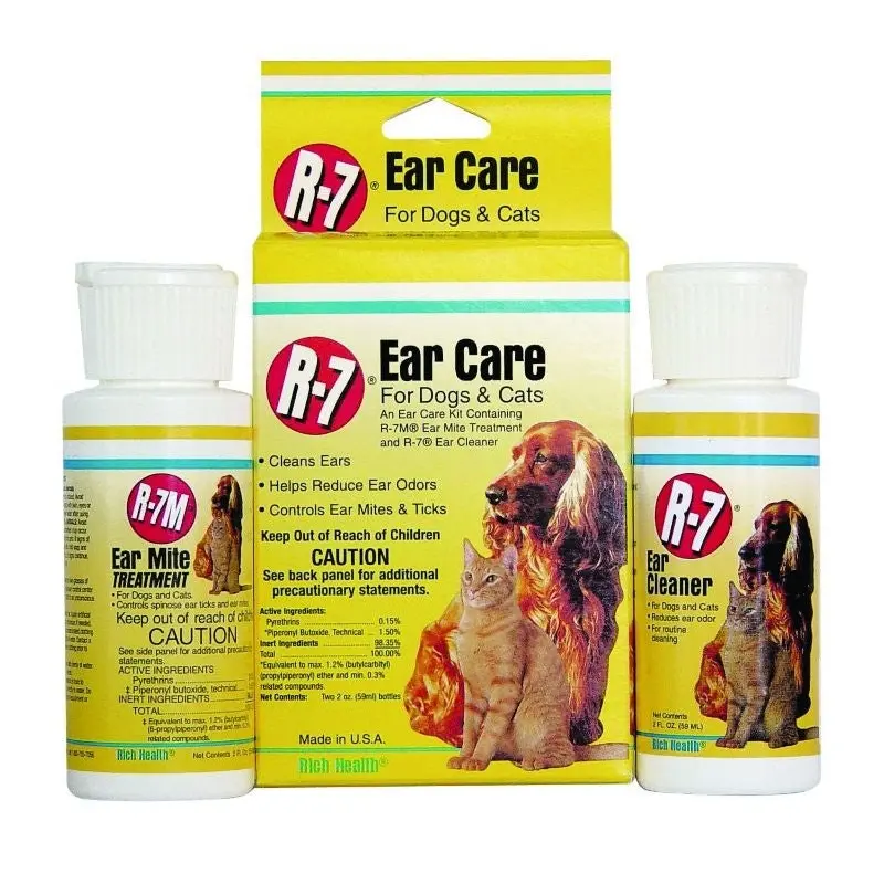 R-7 Ear Care Kit - 2oz. Cleaner & Mite Treatment