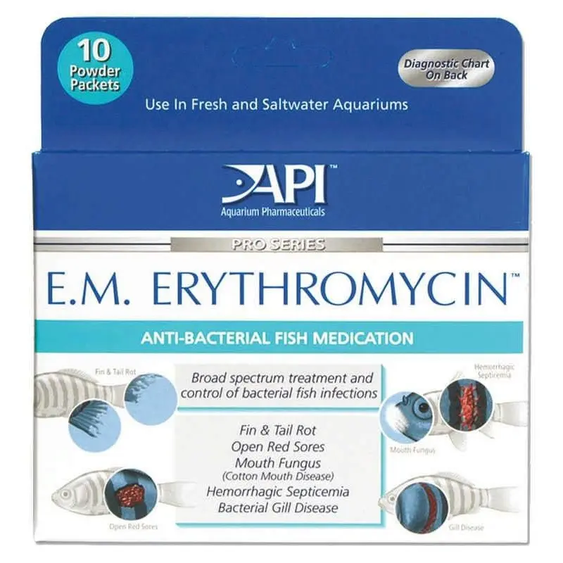 API E.M. Erythromycin Medication Powder Packets