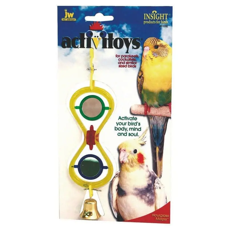 Hour Glass Toy For Birds 0.5x4.25x1 Multi