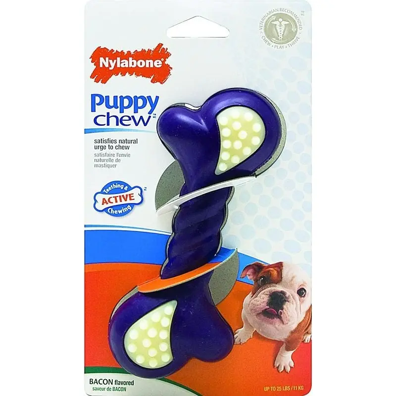 Nylabone Puppy Double Action Chew Medium Orange